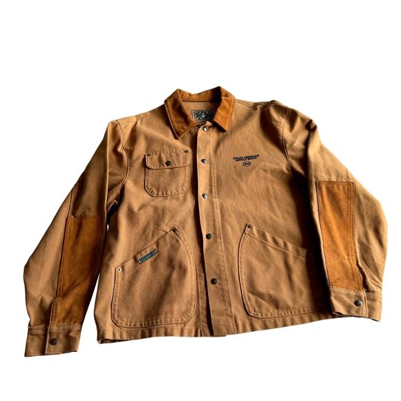 Rode Walker VTG USA Made Great American Cattle Drive Suede Trim Chore Jacket L - Picture 1 of 11